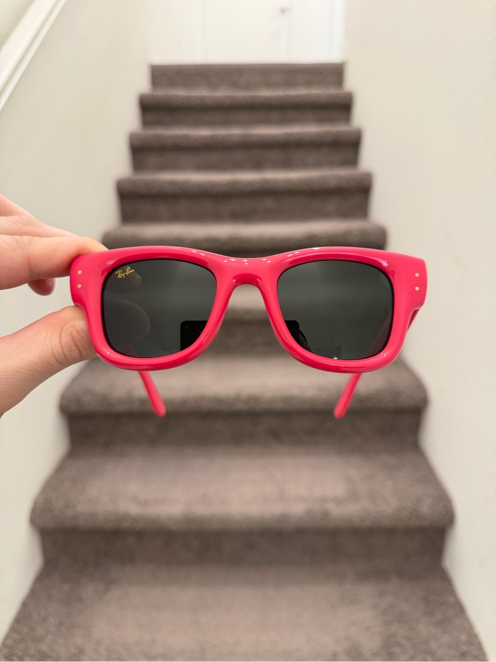 New Ray-Ban Pink Wayfarer Puffer Asap Rocky AWGE RB4940 4940 Size 47/23